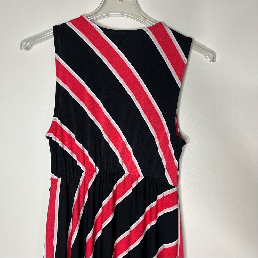 Torrid Color Block Faux Wrap Sleeveless Surplus Front High Low Dress SZ 00 (M/L) - Picture 11 of 14